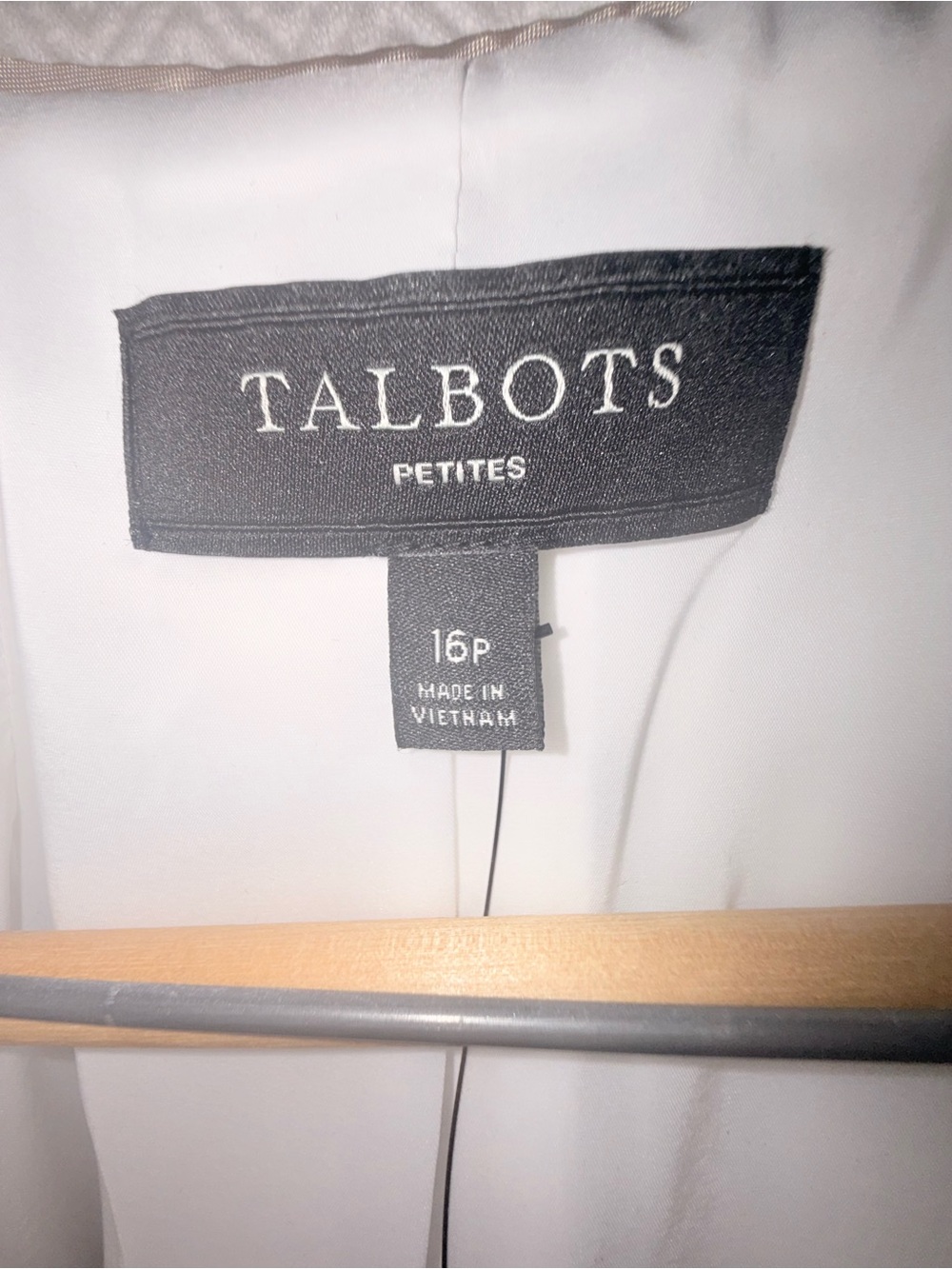 Talbots Cream Textured Two-Button Blazer - Picture 5 of 11